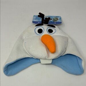Disney Frozen Olaf White Winter Hat With Sparkles